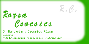 rozsa csocsics business card